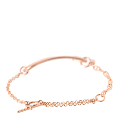 Hermes 18K Rose Gold Diamond MM Chaine d'Ancre Punk Bracelet SH 3 of 5