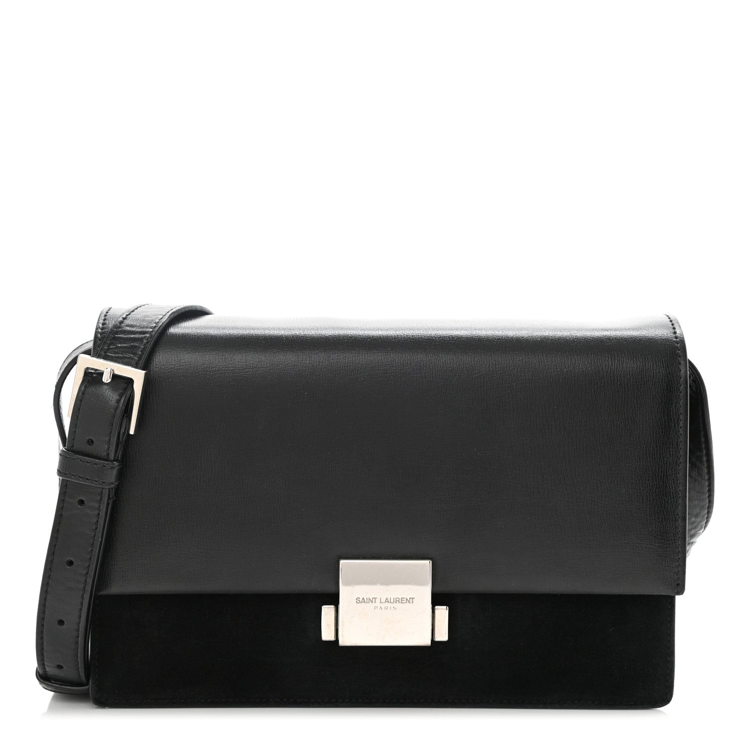 Saint Laurent Smooth Calfskin Suede Medium Bellechasse Black 1 of 11
