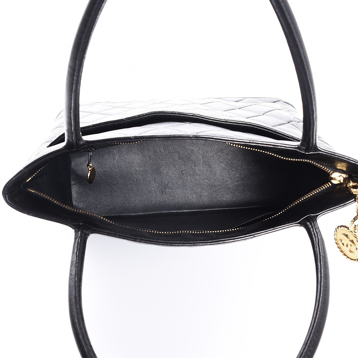 Chanel Lambskin Quilted Medallion Tote Black 5 of 11