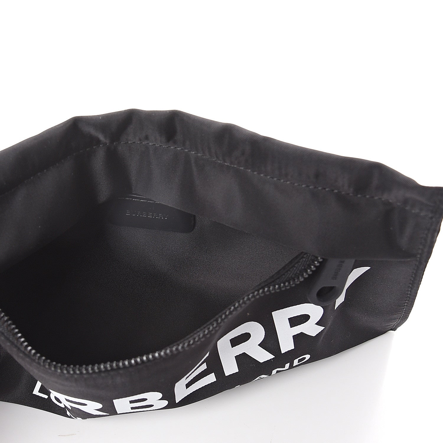 Burberry Pebble Nylon Logo Clutch Bag Black 4 of 5