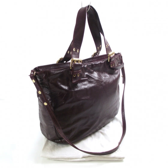 Leather Stella Dark Plum