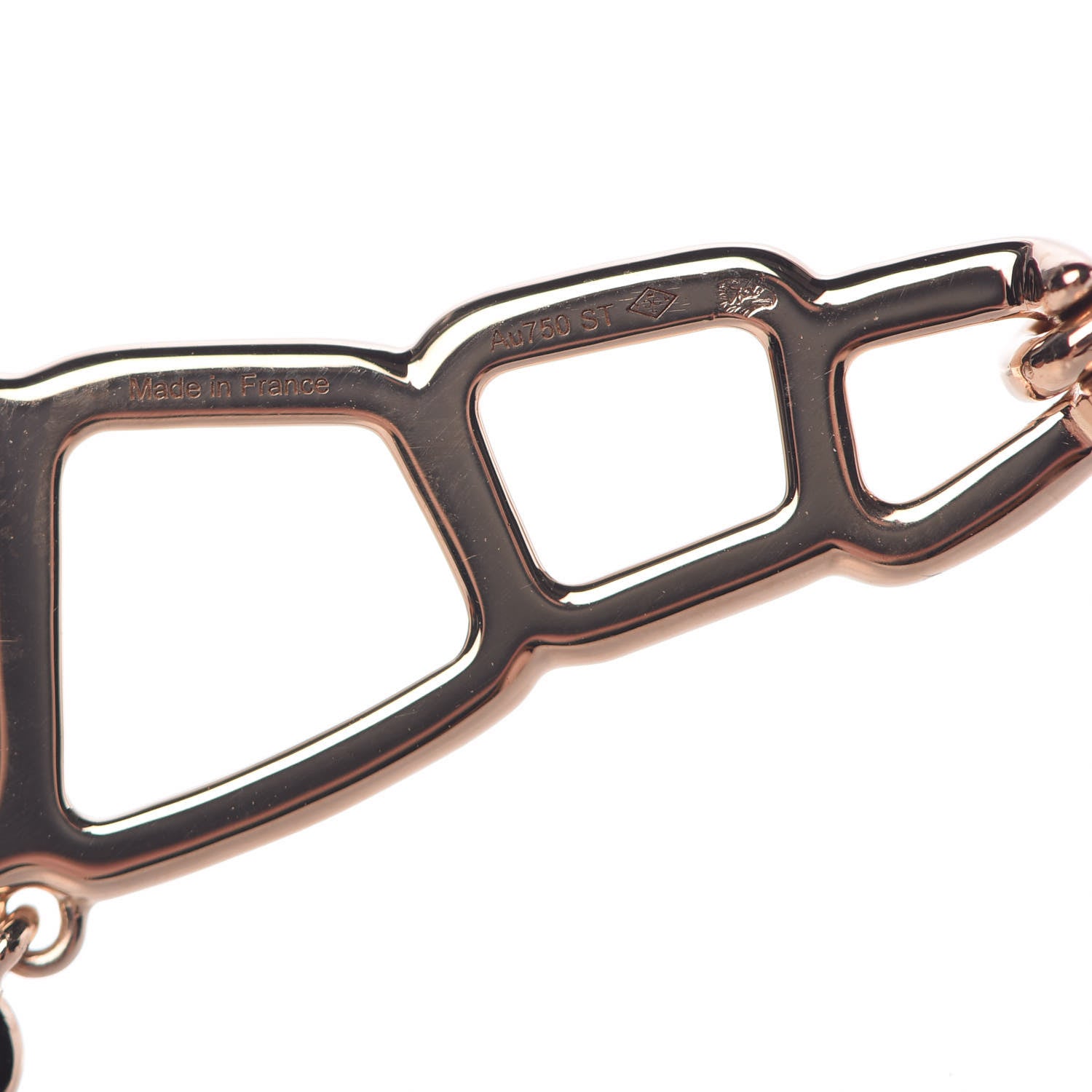 Hermes 18K Rose Gold Diamond Pendentif Niloticus Ombre Necklace 8 of 10