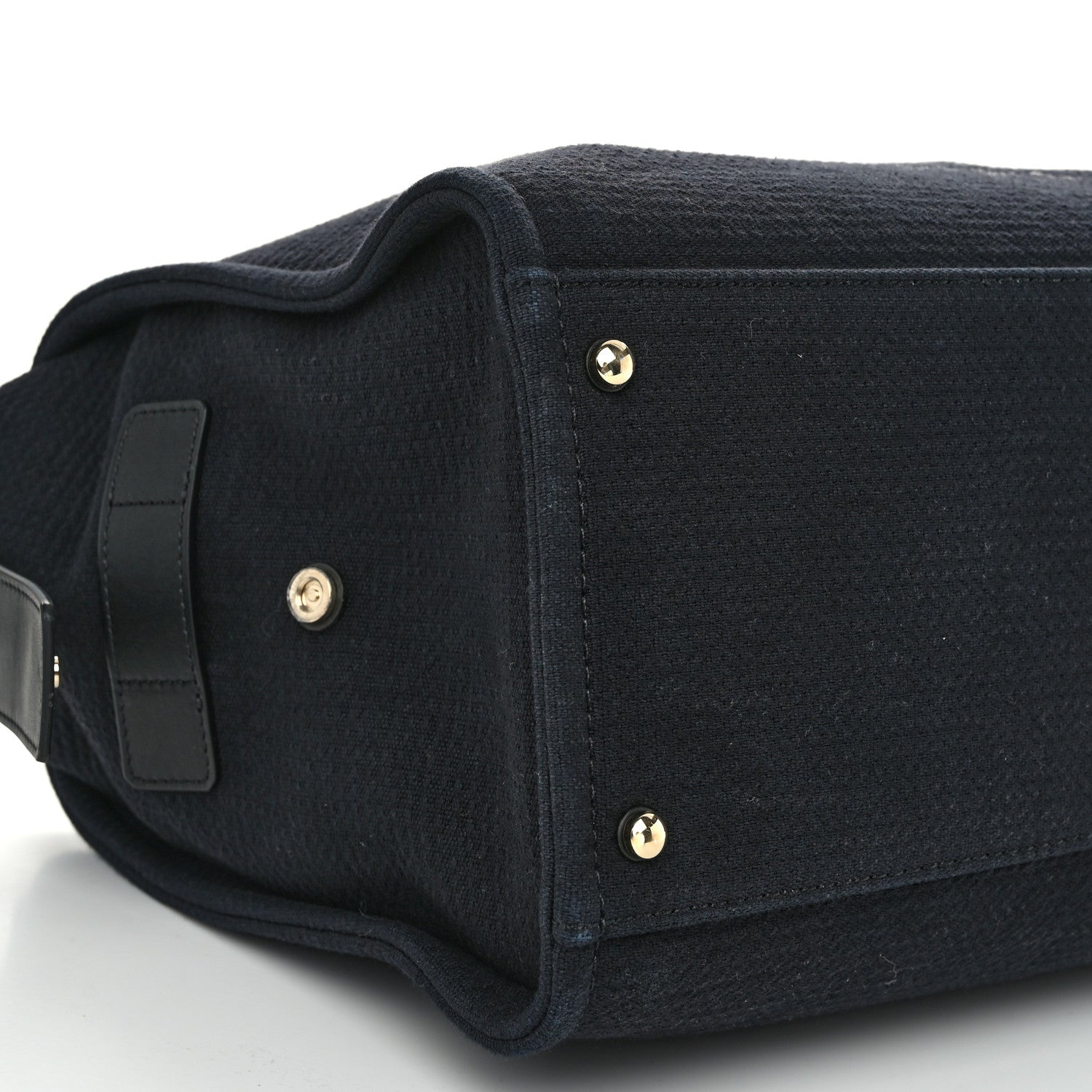 Chanel Mixed Fibers Large Deauville Bowling Bag  Black 9 of 10