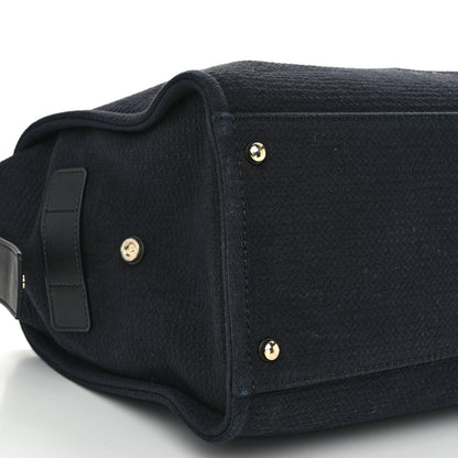 Chanel Mixed Fibers Large Deauville Bowling Bag  Black 9 of 10