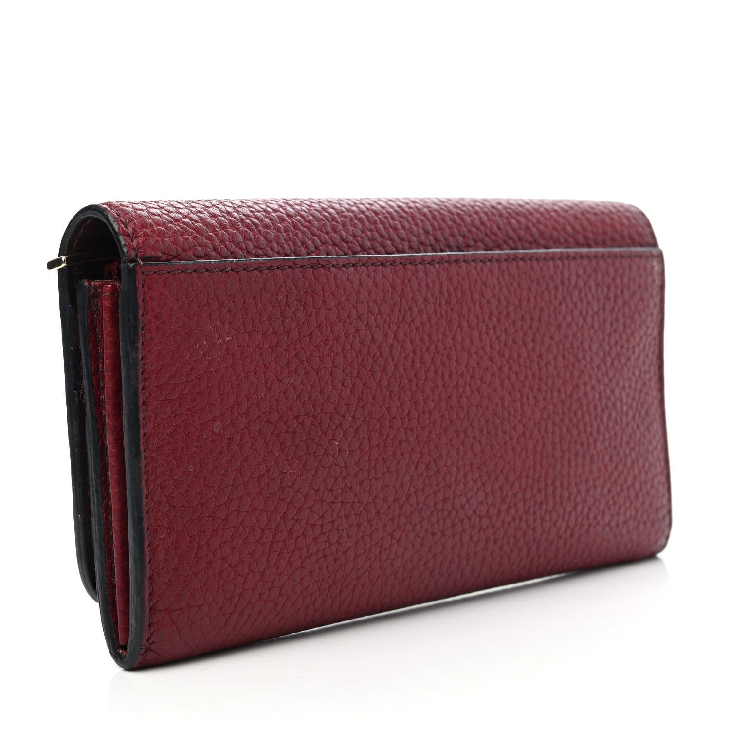 Burberry Grainy Calfskin Penrose Continental Wallet Burgundy 3 of 9