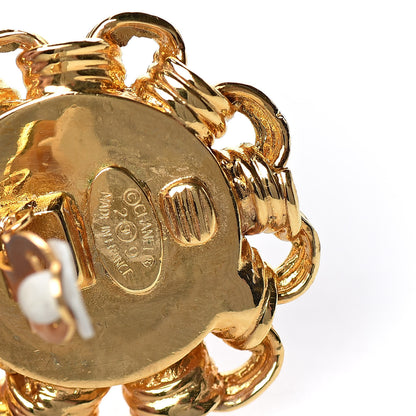 Chanel Pearl CC Clip On Earrings Gold 4 of 7