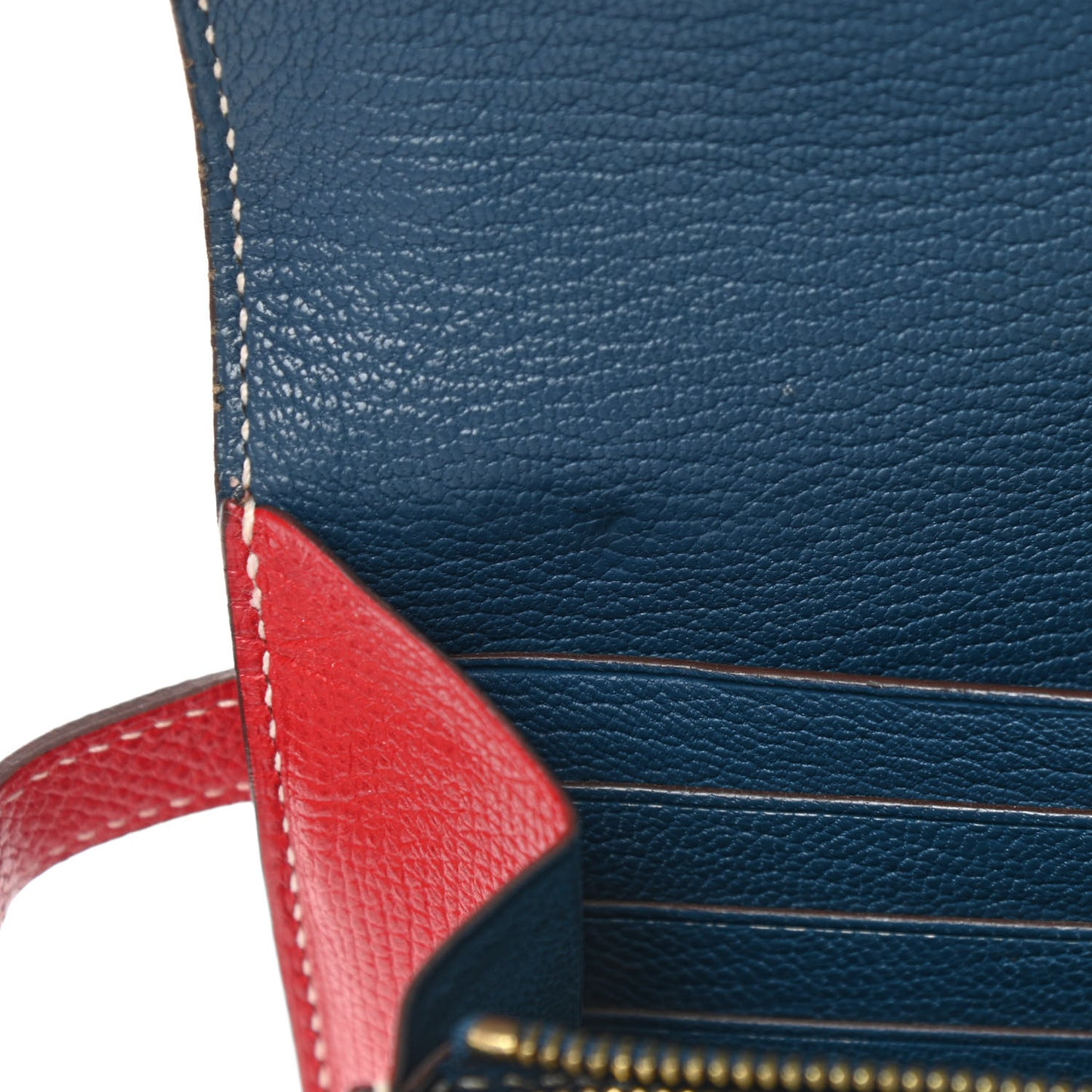 Epsom Verso Kelly Longue Wallet Rouge Casaque Bleu Thalassa