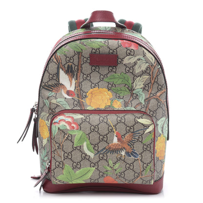 Gucci GG Supreme Monogram Tian Web Small Day Backpack Beige Multicolor Red 1 of 11