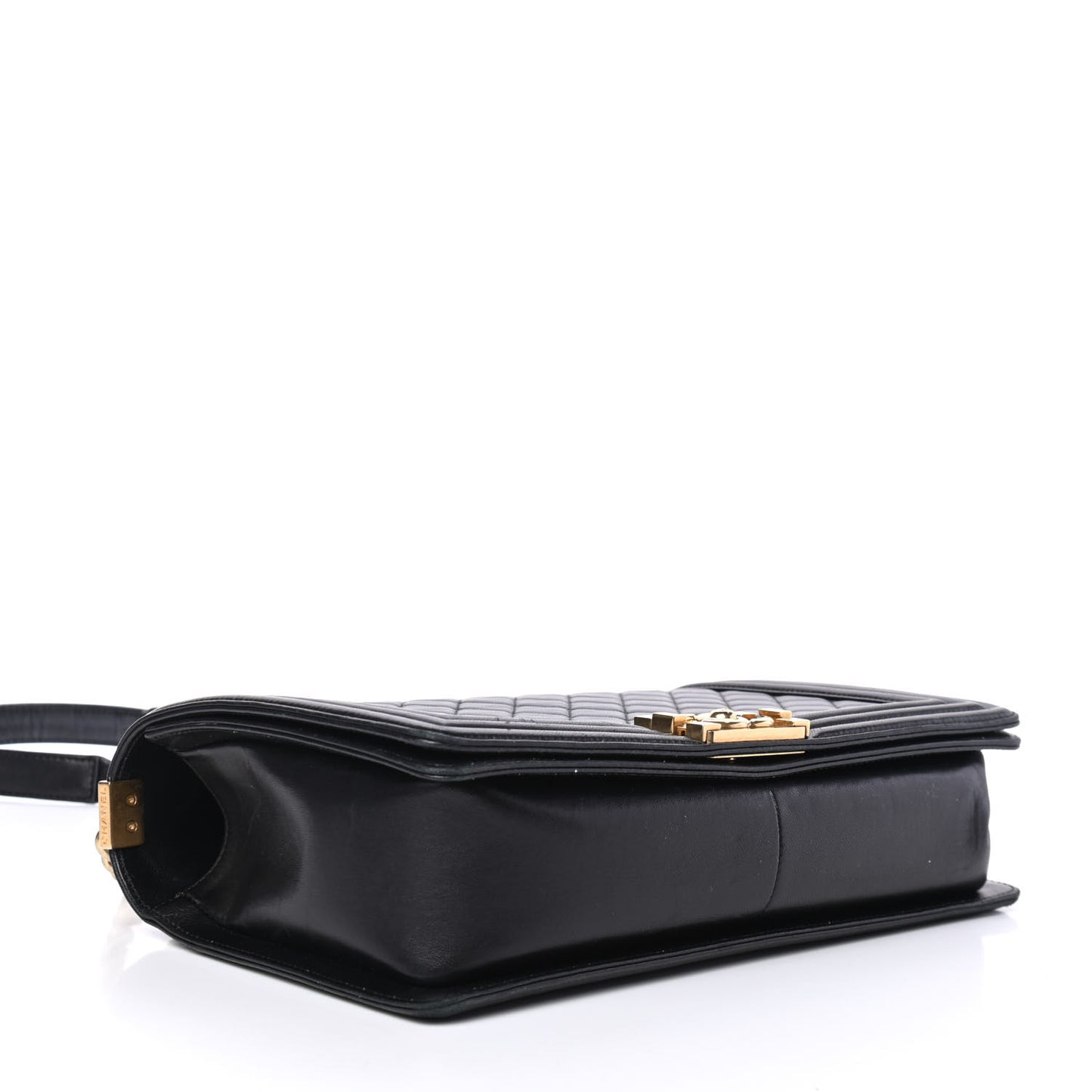 Lambskin Quilted New Medium Boy Flap Black