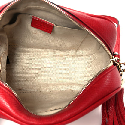 Gucci Pebbled Calfskin Small Soho Disco Bag Tabasco Red 5 of 12