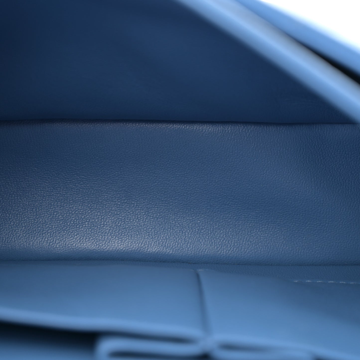 Caviar Quilted Small Double Flap Blue