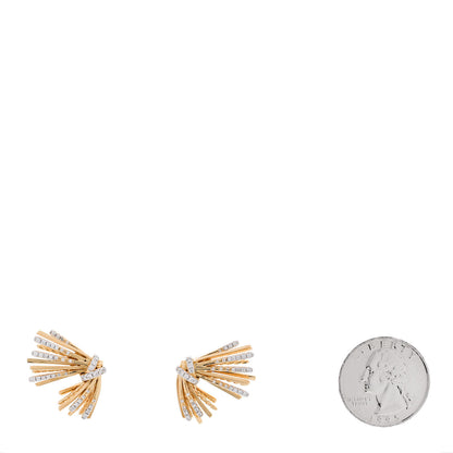 David Yurman 18K Yellow Gold Diamond Angelika Flair Earrings 2 of 4