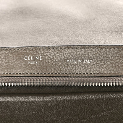 Celine Drummed Calfskin Suede Small Trapeze Souris 6 of 10
