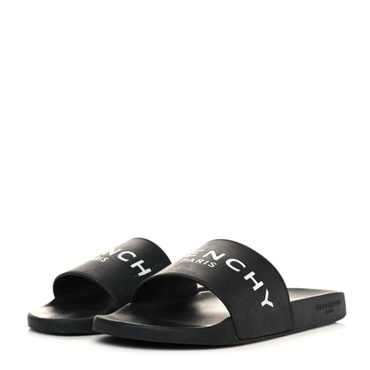 Givenchy Rubber Logo Mens Pool Slide Sandals 44 Black 3 of 9