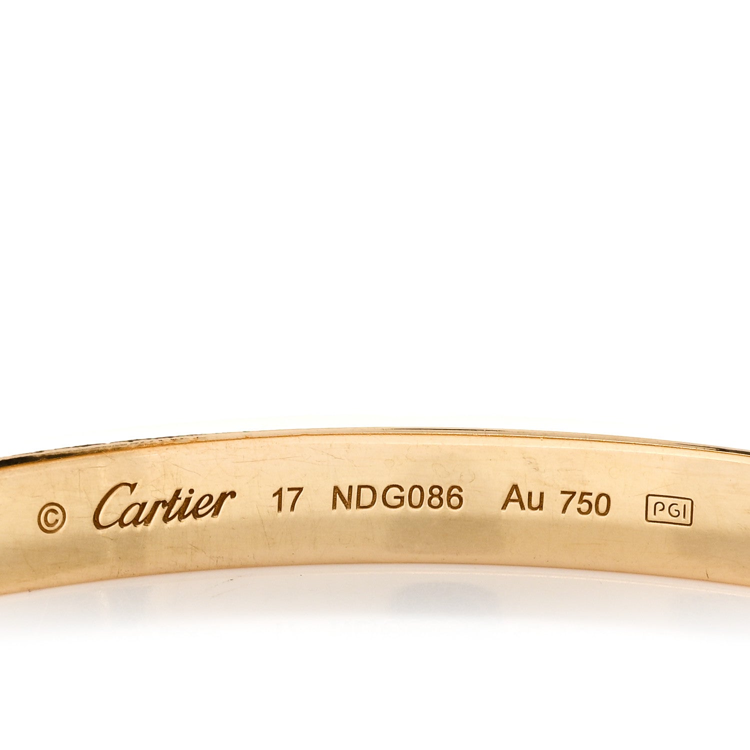 Cartier 18K Yellow Gold LOVE Bracelet 17 4 of 5