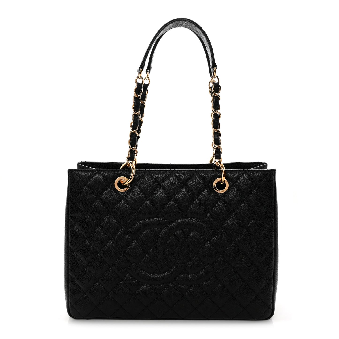 Caviar Quilted Grand Shopping Tote GST Black
