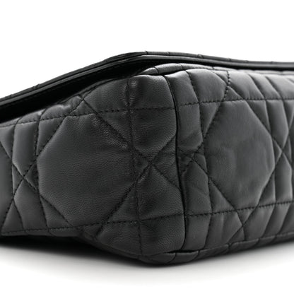 Christian Dior Calfskin Macrocannage Medium Caro Bag Black 9 of 11