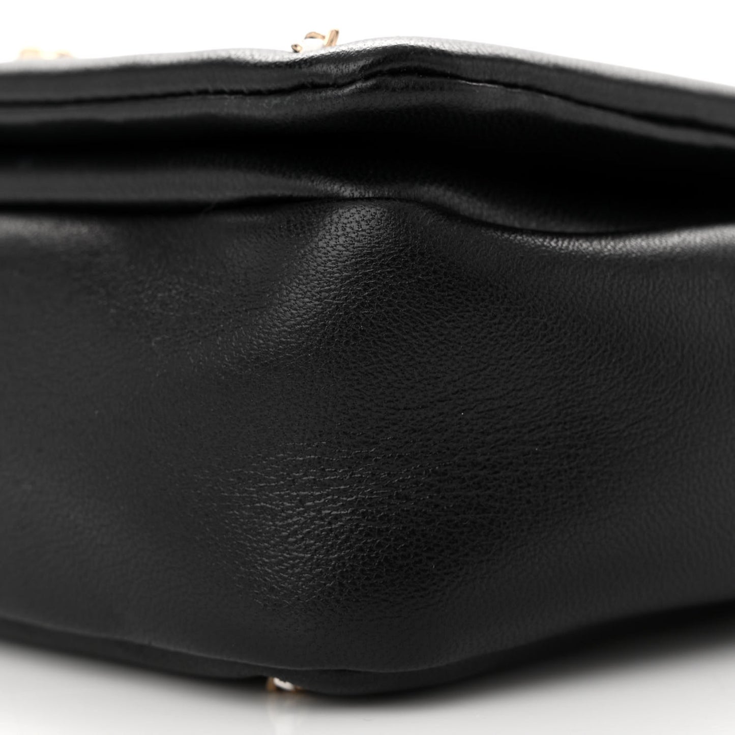 Lambskin Small Entwined Chain Flap Black