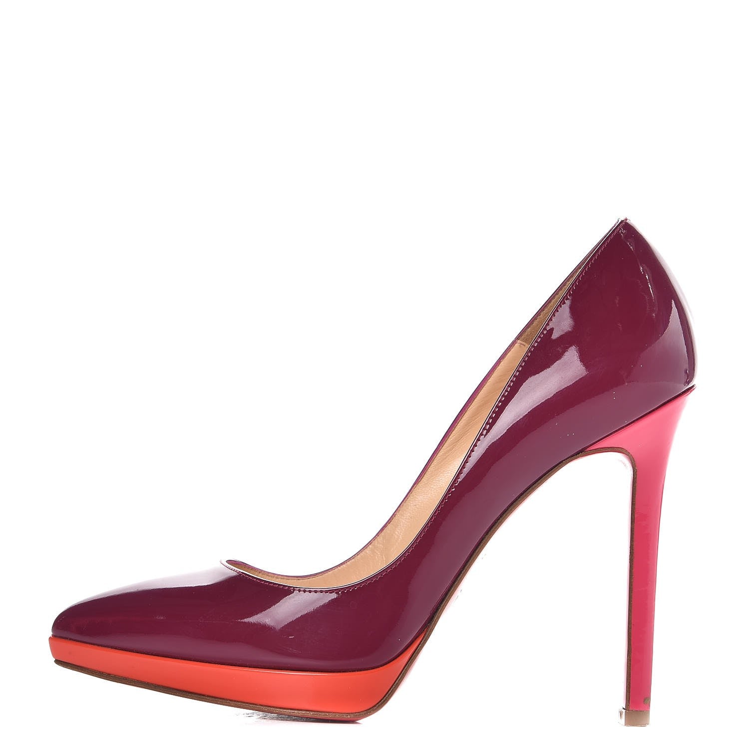 Christian Louboutin Patent Pigalle Plato 120 Pumps 35 Multi 1 of 10