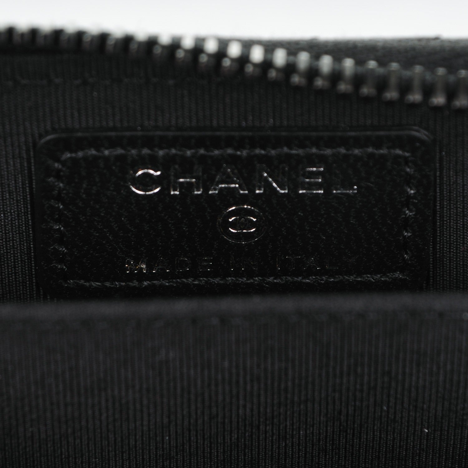 Chanel Lambskin Chevron Quilted Zip Around Coin Purse So Black 6 of 7