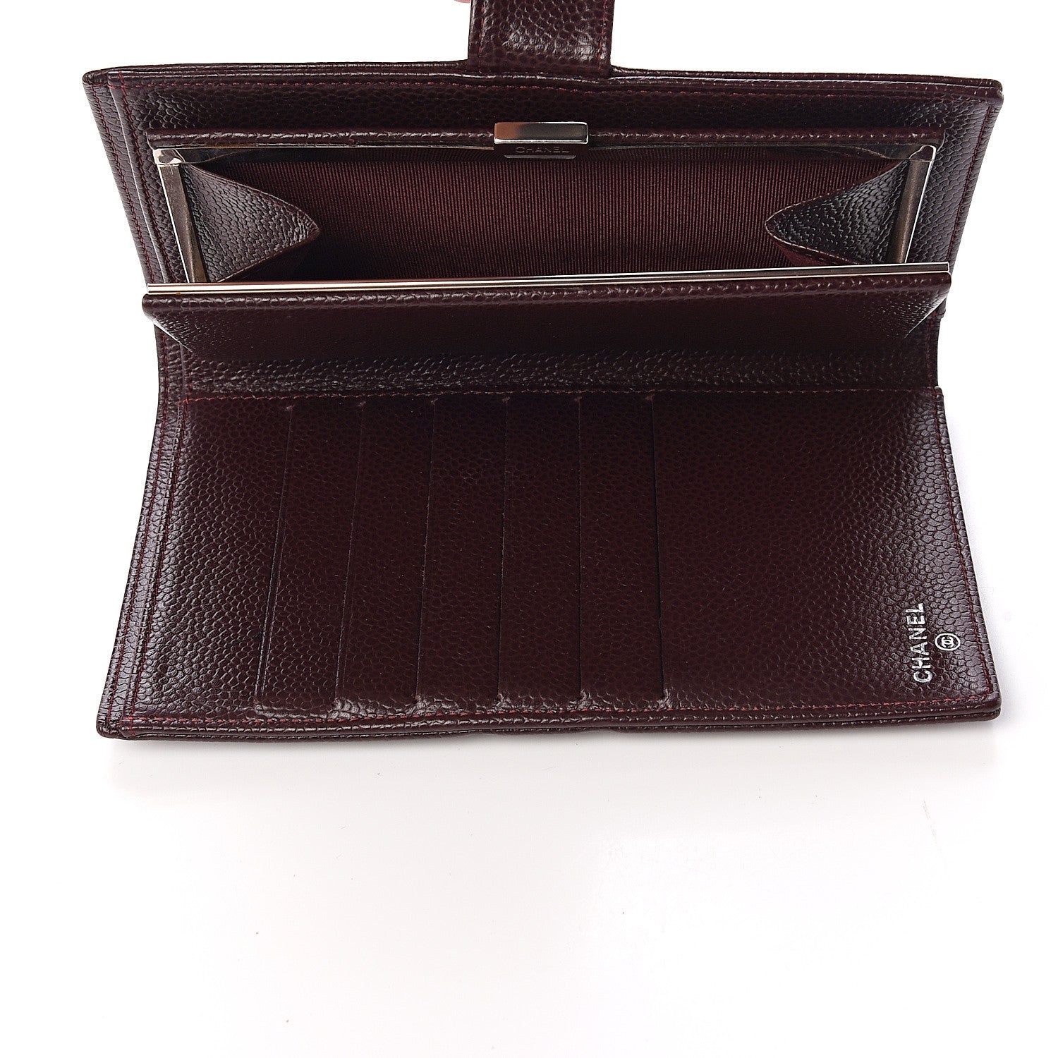 Chanel Caviar Timeless CC French Wallet Dark Bordeaux 5 of 11