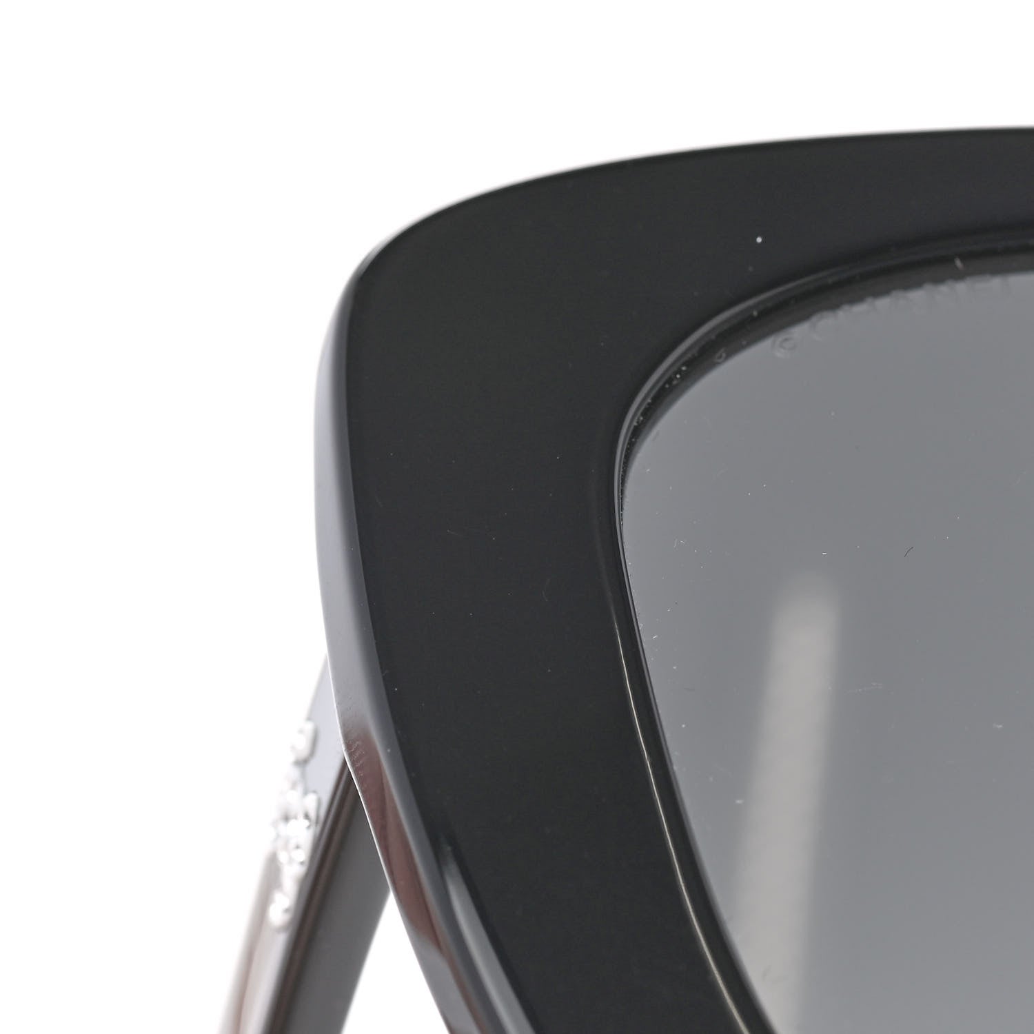 Chanel Acetate Strass Square Sunglasses 5422-B Black White 8 of 9