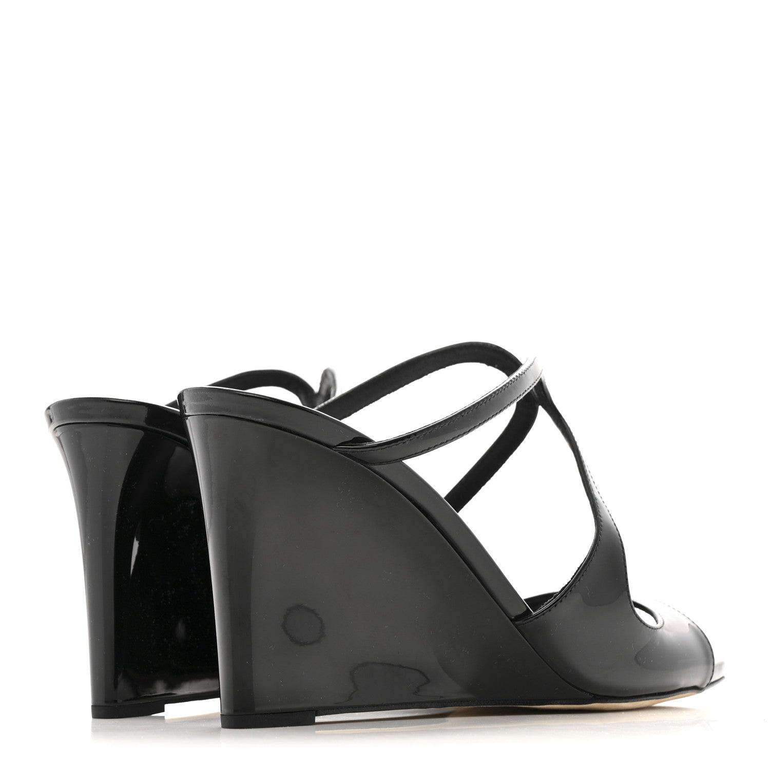 Jimmy Choo Patent Anise 85 Wedge 37 Black 5 of 10