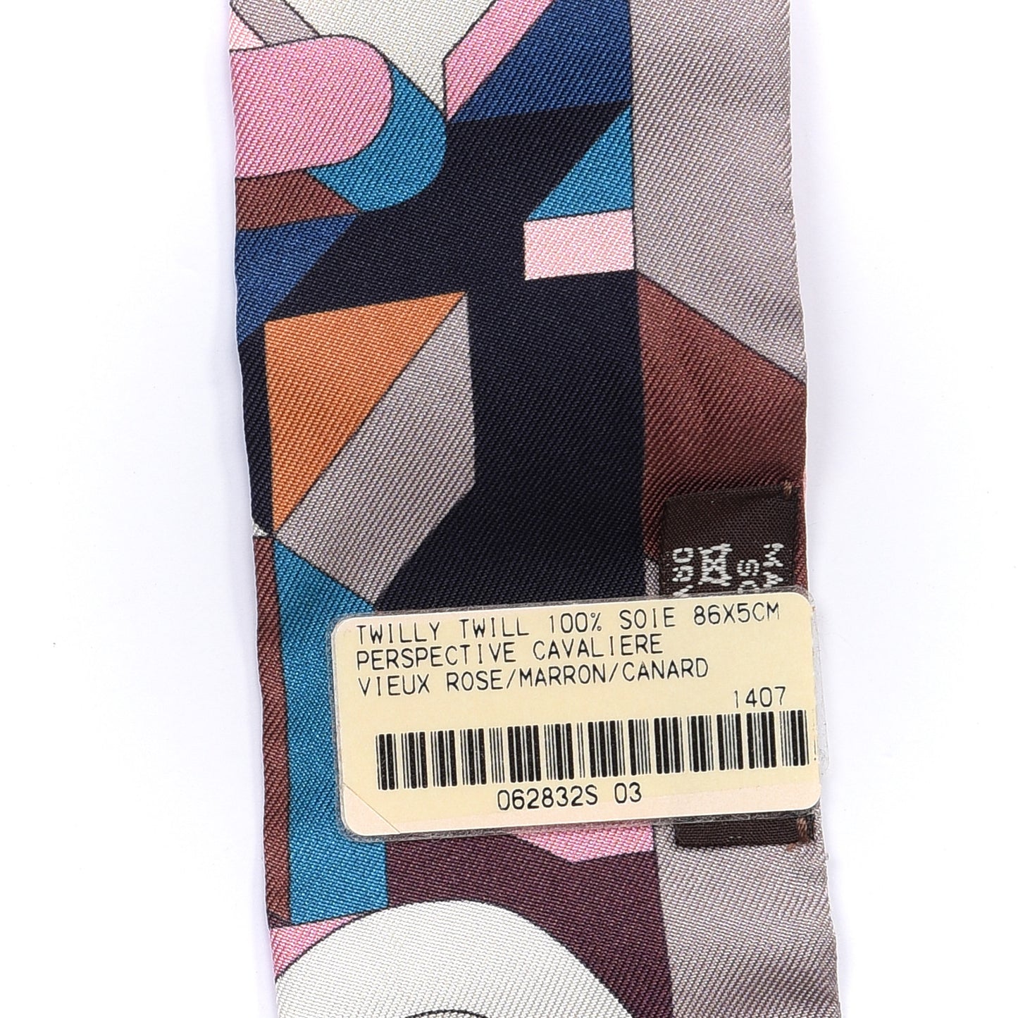 Silk Perspective Cavaliere Twilly Vieux Rose Marrone Canard