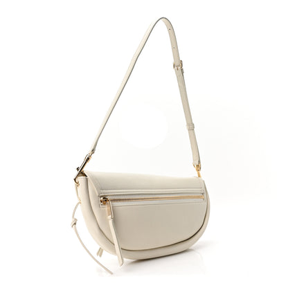 Celine Shiny Lambskin Soft Triomphe Little Half Moon Bag Cotton 2 of 8