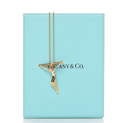 Tiffany 18K Yellow Gold Elsa Peretti Crucifix Pendant Necklace 11 of 11