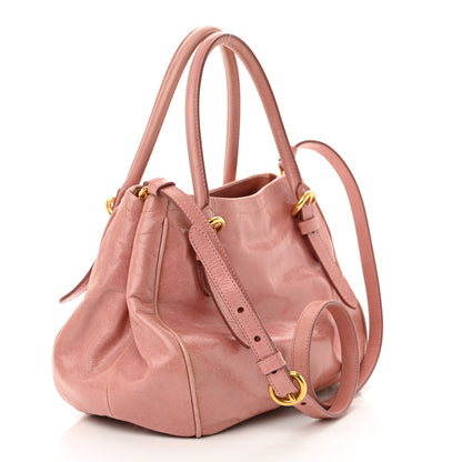 Miu Miu Vitello Shine Small Bow Shopping Tote Loto 3 of 13