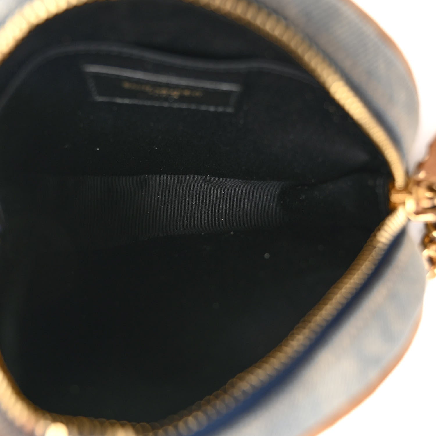 Saint Laurent Denim Quilted Monogram Round Crossbody Bag Rodeo Blue 5 of 10