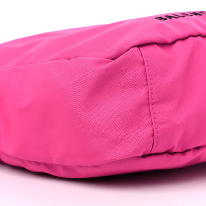 Balenciaga Nylon Wheel Logo Sling Bag Fluo Pink 7 of 10