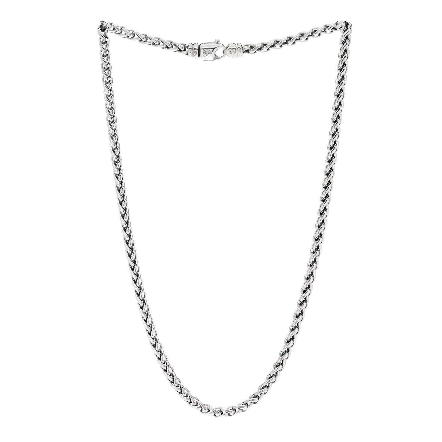 Sterling Silver 4mm Wheat Chain Necklace