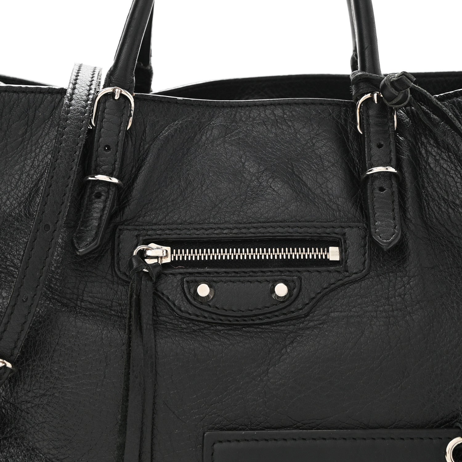 Balenciaga Veau Papier A6 Zip Around Tote Black 8 of 10