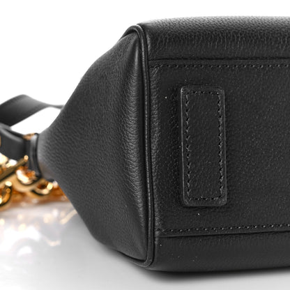 Versace Grained Calfskin Small La Medusa Top Handle Bag Black 7 of 8