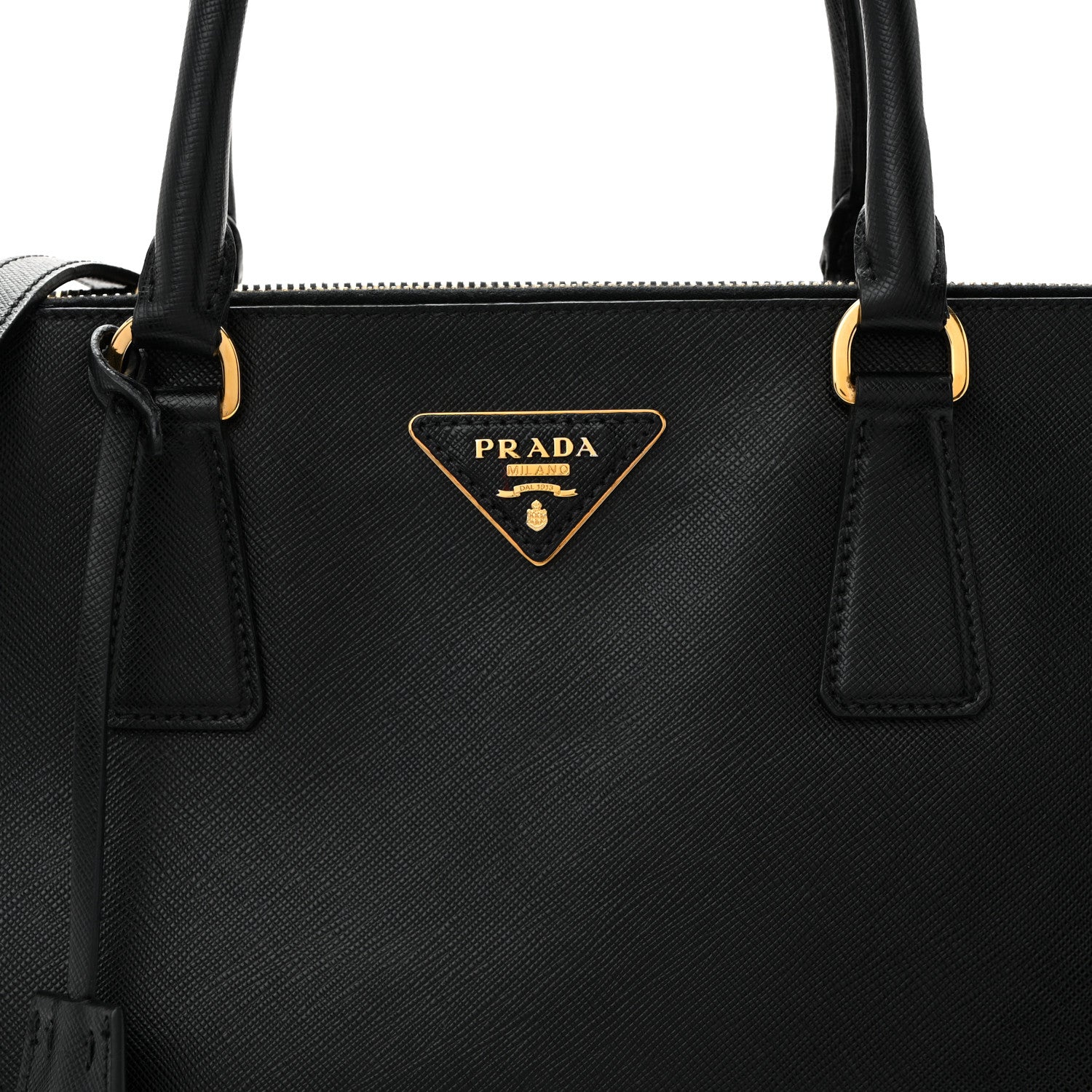 Prada Saffiano Medium Galleria Double Zip Tote Black 8 of 11