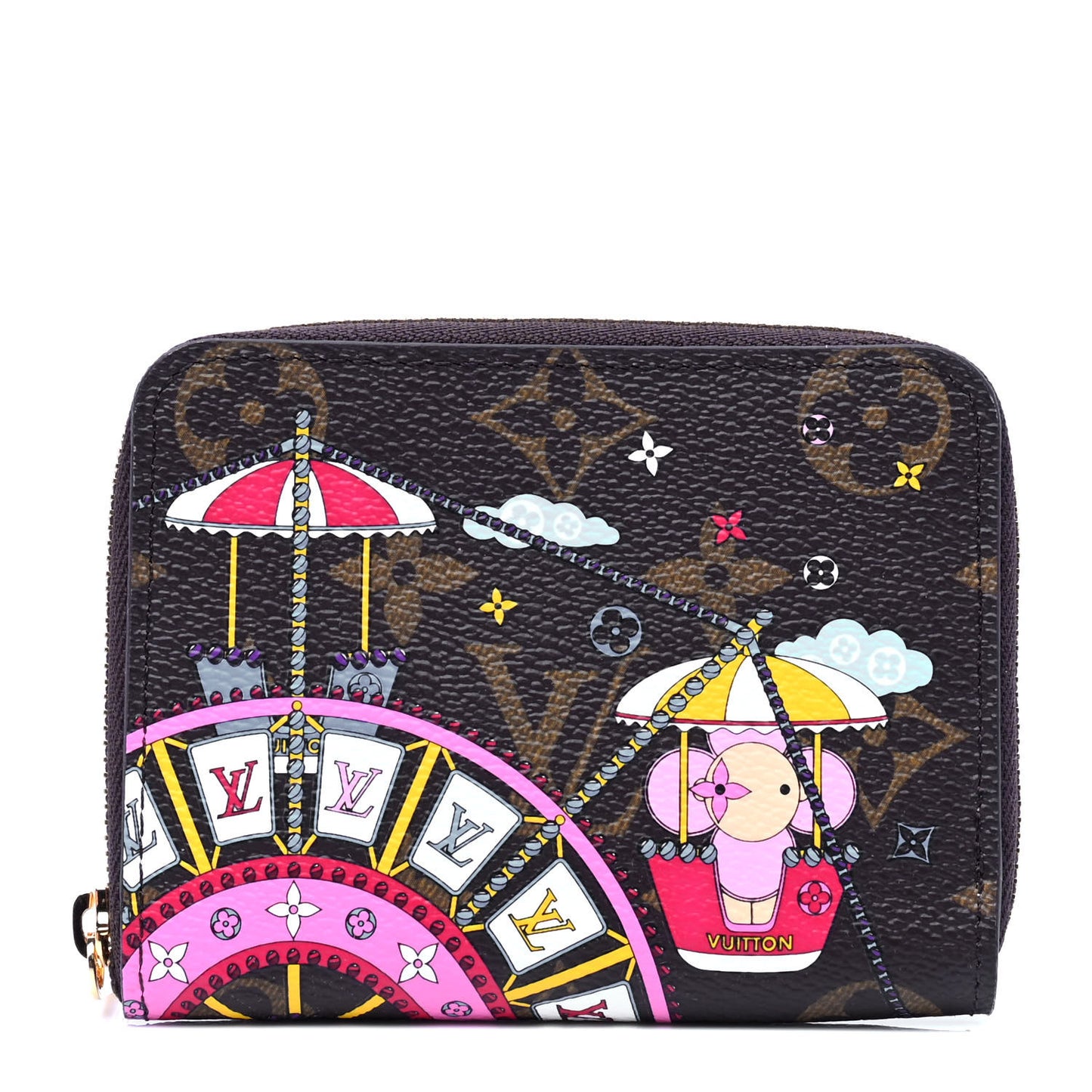 Monogram 2020 Christmas Animation Big Wheel Zippy Coin Purse Rose Ballerine