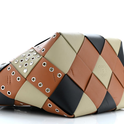 Loewe Calfskin Woven Studded Basket Surplus Bag Multicolor 9 of 11