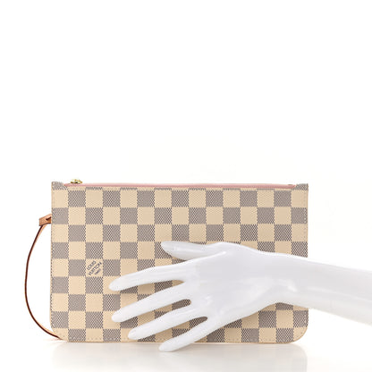 Louis Vuitton Damier Azur Neverfull MM GM Pochette Rose Ballerine 2 of 6