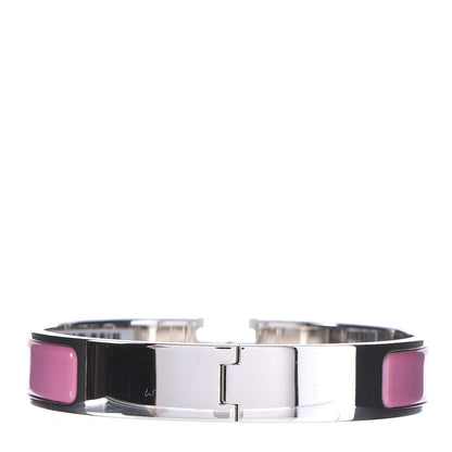 Hermes Enamel Narrow Clic Clac H Bracelet GM Rose Flamingo 4 of 5