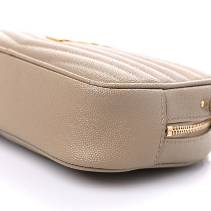 Saint Laurent Grain De Poudre Matelasse Monogram Mini Lou Camera Bag Dark Latte 9 of 10