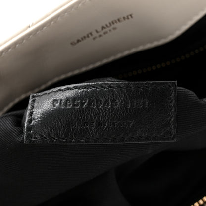 Saint Laurent Calfskin Y Quilted Monogram Medium Loulou Chain Satchel Crema Soft 7 of 11