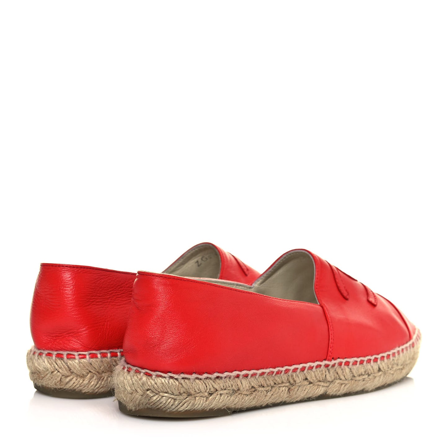 Lambskin CC Espadrilles 40 Red