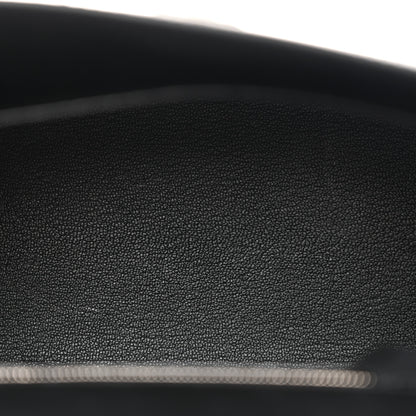 Hermes Madame Calfskin Shiny Niloticus Crocodile Kelly Sellier Touch 25 Black 5 of 14