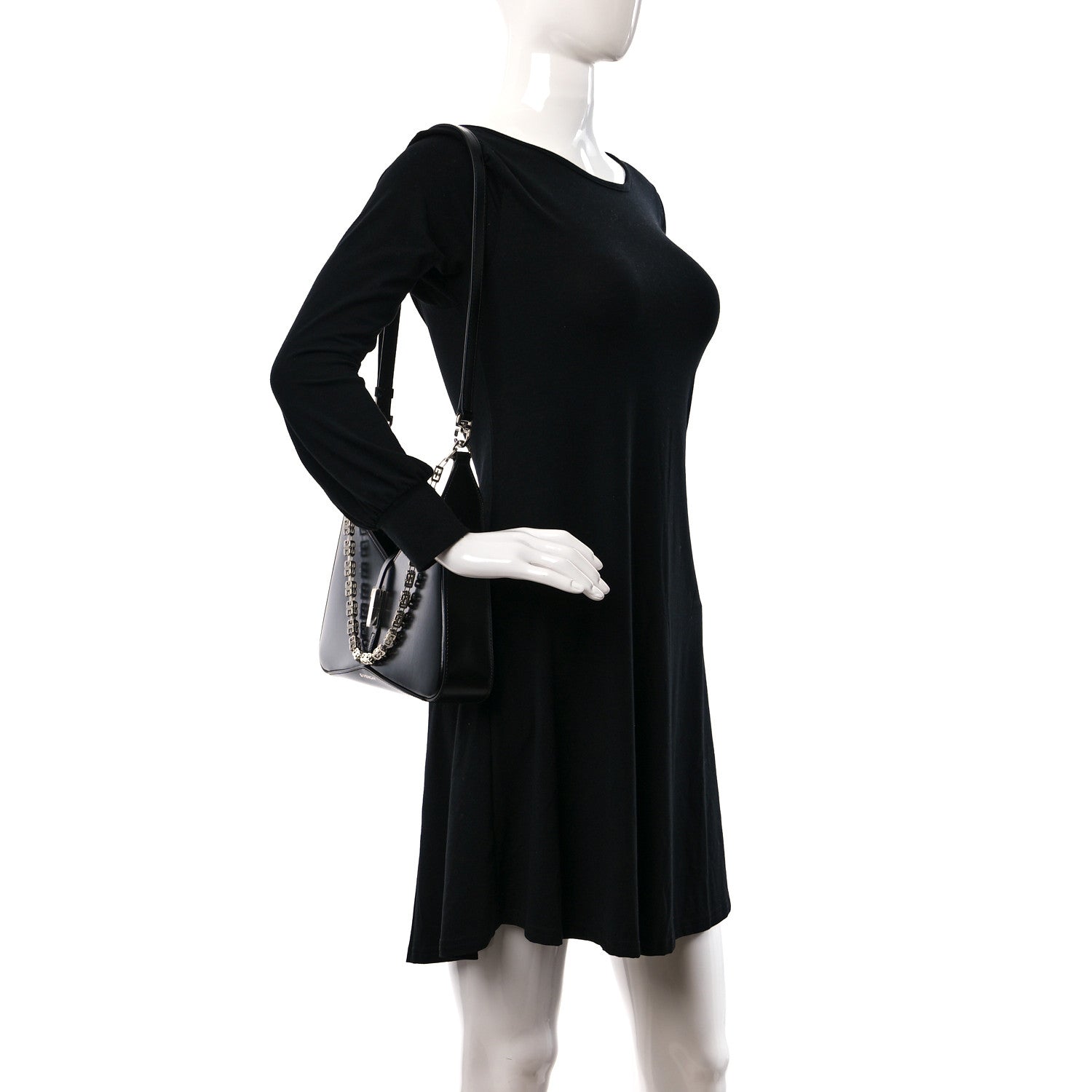 Givenchy Box Calfskin Small Zipped Cut Out Shoulder Bag Black 2 of 10