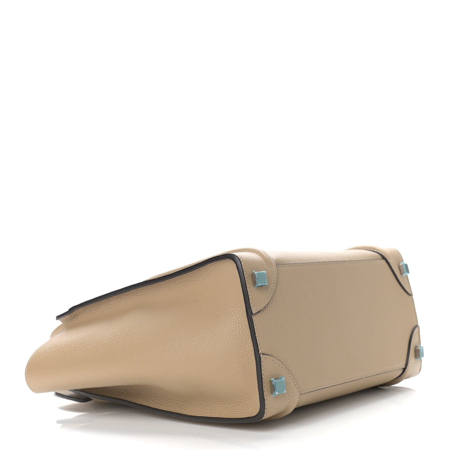 Celine Drummed Calfskin Micro Luggage Dune 4 of 11
