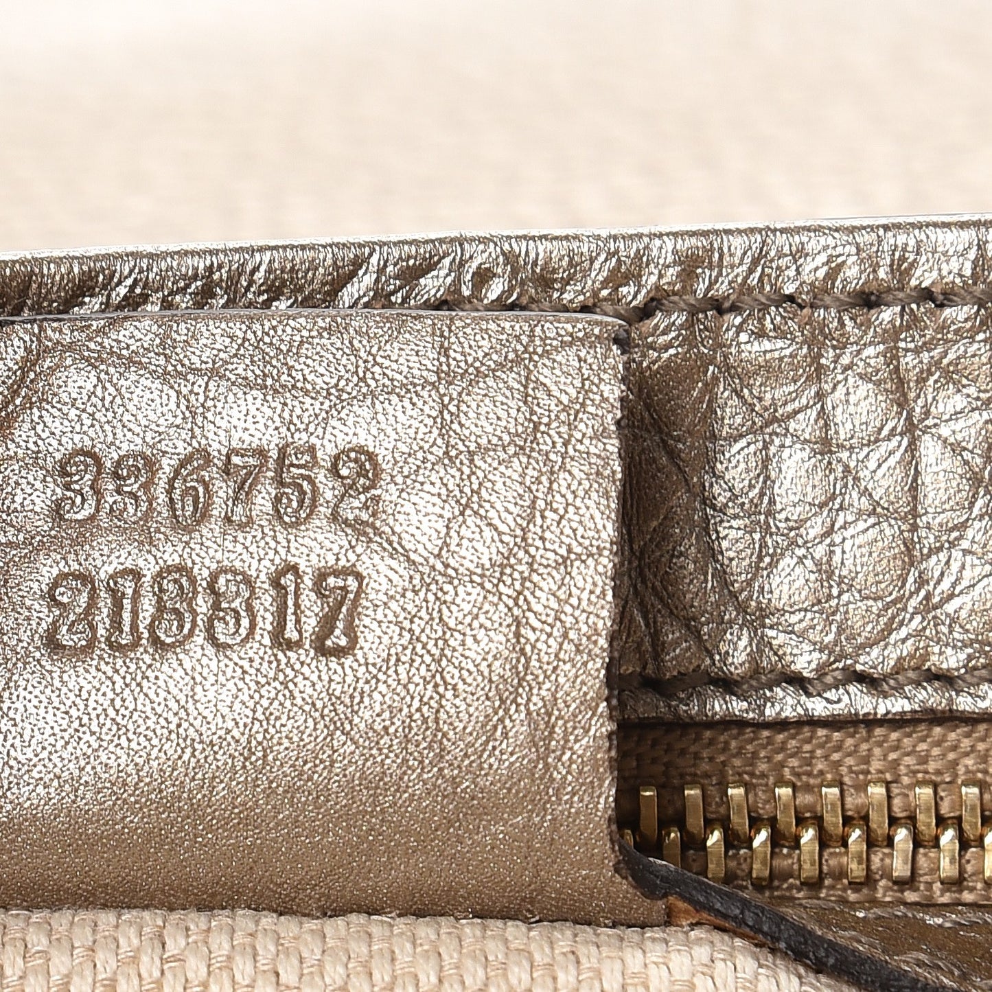 Metallic Pebbled Calfskin Medium Soho Flap Crossbody Golden Beige