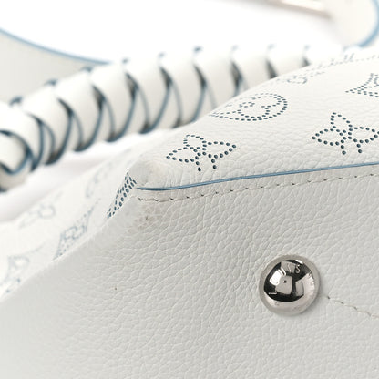Louis Vuitton Mahina Beaubourg Hobo MM Snow Orage Blue 7 of 8