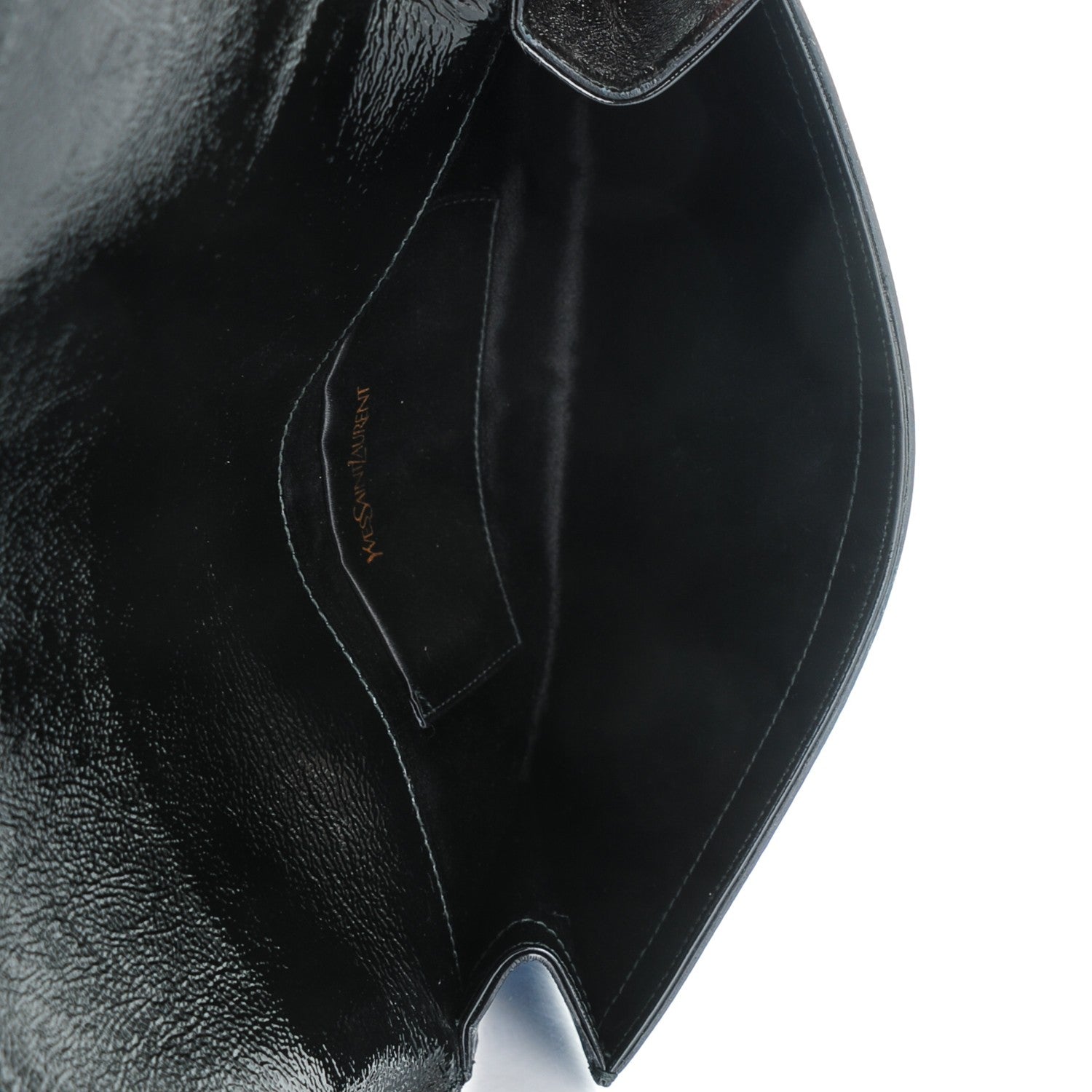 Saint Laurent Textured Patent Monogram Small Belle De Jour Clutch Black 5 of 7